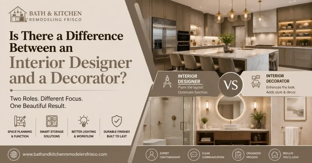 Interior designer vs interior decorator in Frisco TX